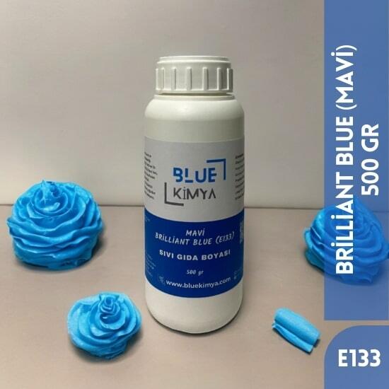 Mavi Sıvı Gıda Boyası Su bazlı Likit Brilliant Blue E133